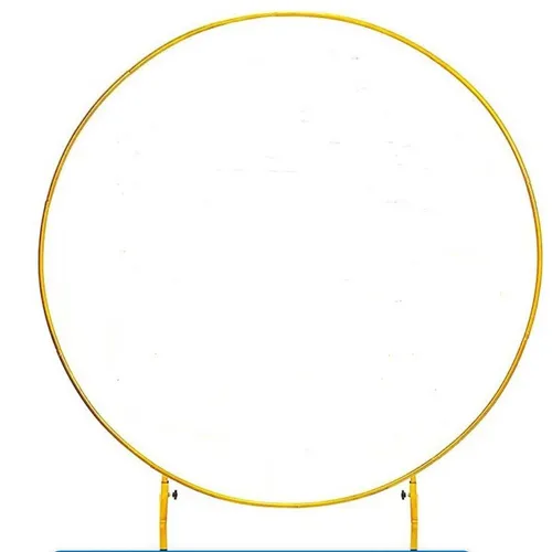 Gold Round Metal Hoop on Stand