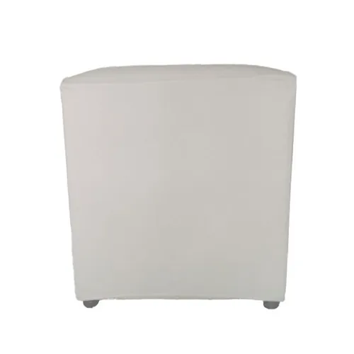 White Stretch Ottoman Covers