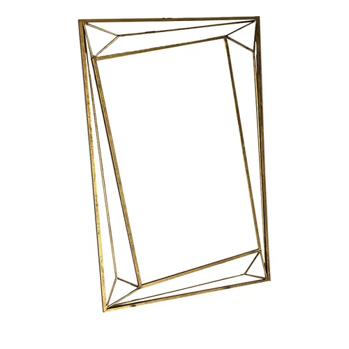 Gold Geometric Frame With Mirror 