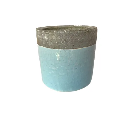 Duck Egg & Grey Cement Pots