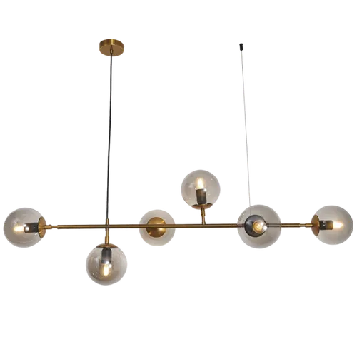 Gold Staggered Ball Chandelier