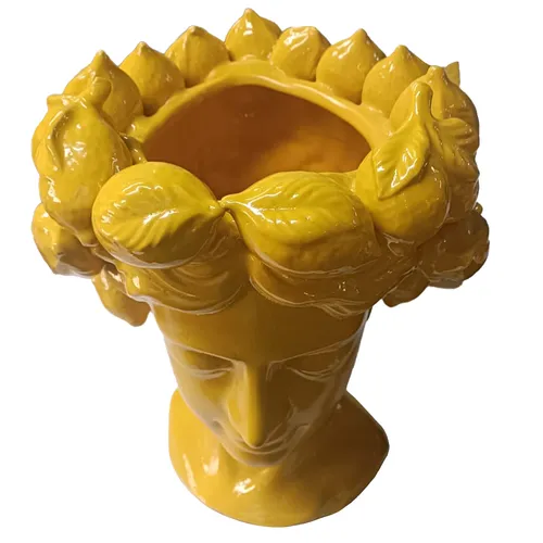 Yellow Lemon Headed Vase