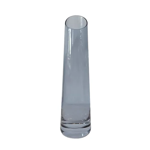 Blue Glass Tapered Bud Vase