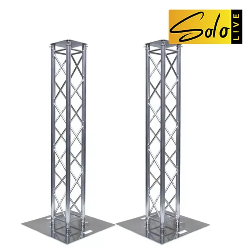 Hire - Pair of 2.5m aluminium DJ stand Bands Totem Truss with base plate