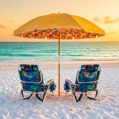Beach Setup for 2 (Chairs + Umbrella)