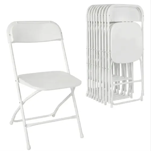 White Plastic Folding Chair 