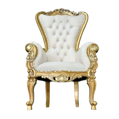 White & Gold Queen Throne
