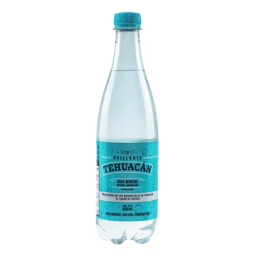 Caja de agua MINERAL Tehuacan Brillante 12x600ml Plastico-101017
