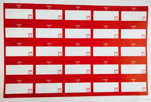 Sticker o Etiqueta Roja pz-204218