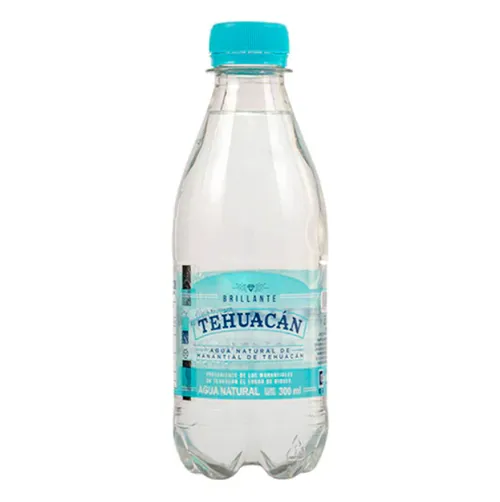 Caja de agua NATURAL Tehuacan Brillante 12x300ml Plastico-101020