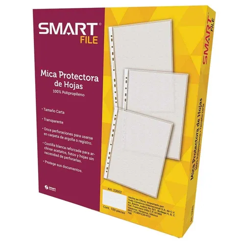 MICA TRANSPARENTE 100 pzas SMART-504230