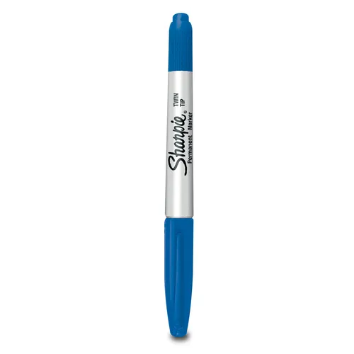 Marcador Sharpie Punta Doble Azul-501548