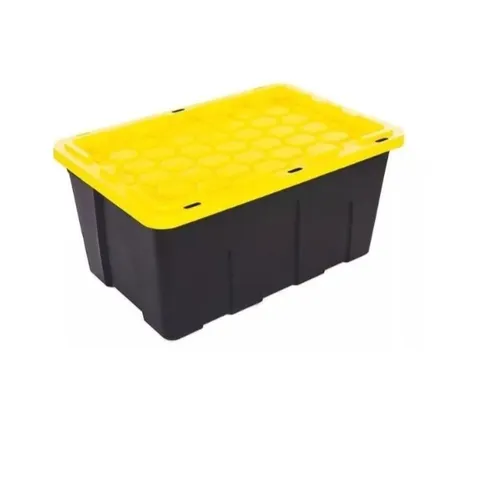 Caja de Plastico Uso rudo Negra 102 L Con tapa-401212