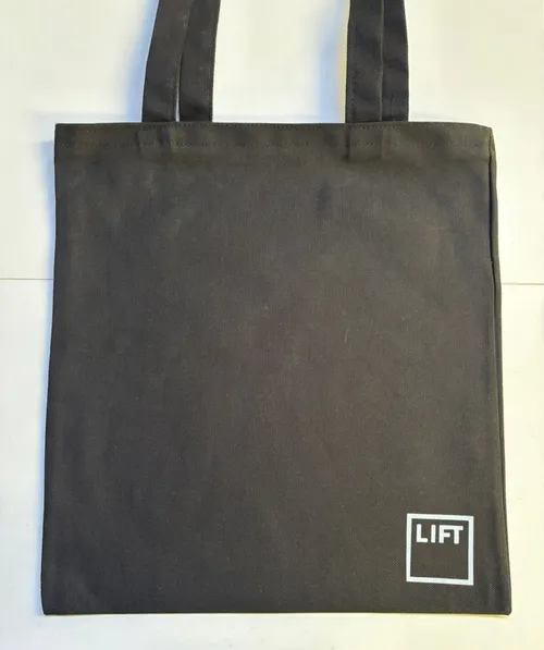 Tote bag negra logo The Lift-503019