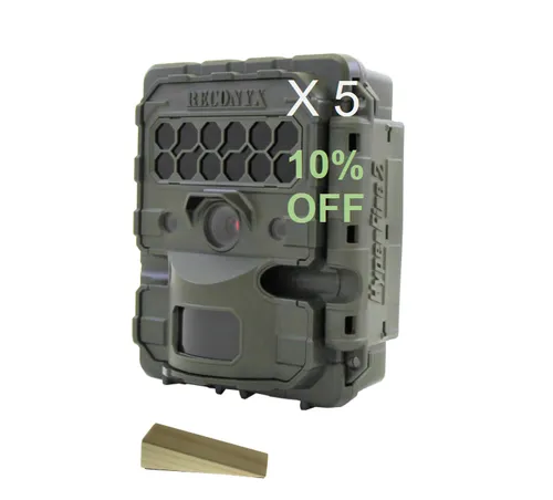 5 x Reconyx Camera Bundle 10 % off with free batteries, wedges & carry case