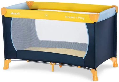 Hauck travel baby crib/cot with lorelli bamboo foldable mattress air comfort