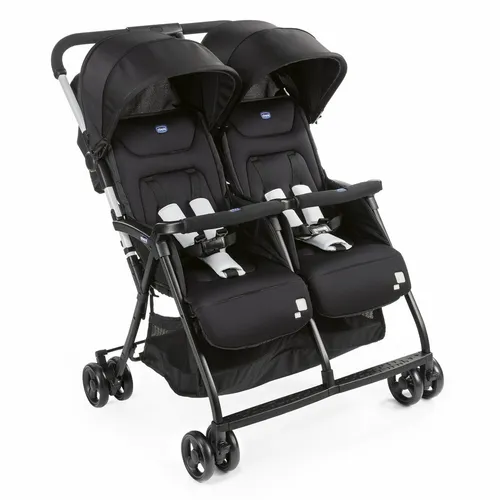 CHICCO OHLALA TWIN STROLLER BLACK NIGHT