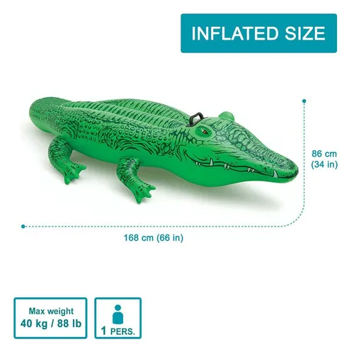 Inflatable crocodile + sand toys