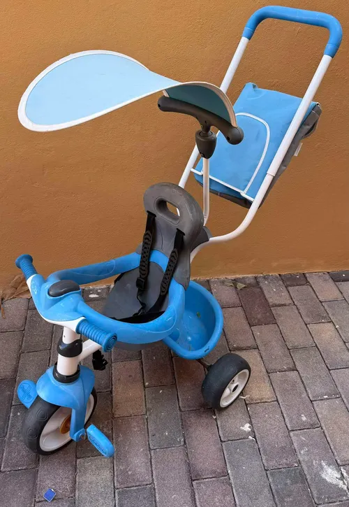 Trycicle Smoby, blue, faded fabrics