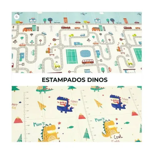 Baby playing two side MAT, 200x150cm, cars