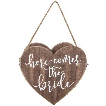 FLOWER GIRL: here comes the bride heart shaped basket with handles