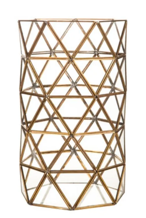 TABLESCAPES: gold geometric hurricane-LARGE 