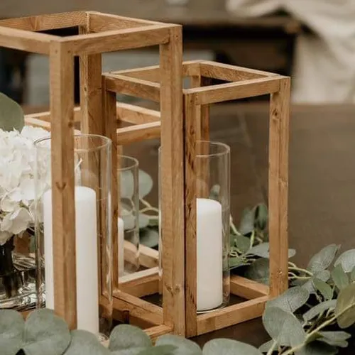 WOOD LANTERNS SET OF 3 (MAX 4)