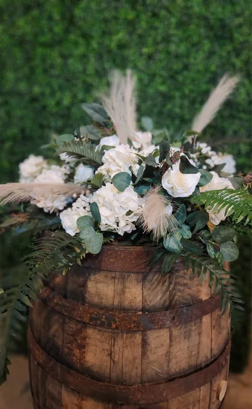 FLORAL SWAG SET: BARREL TOPPERS SWAG E (2 PIECE SET)