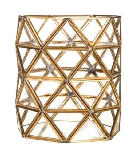 TABLESCAPE: gold geometric hurricane -SMALL
