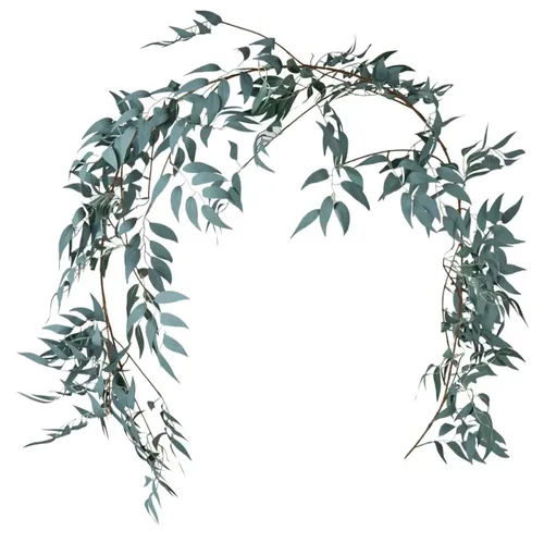 GREENERY: pointed willow leaves garland 5.5' piece [gray green]s (max 8)