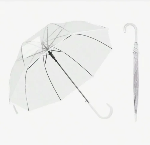 UMBRELLAS: 12 CLEAR UMBRELLAS (SET OF 12)