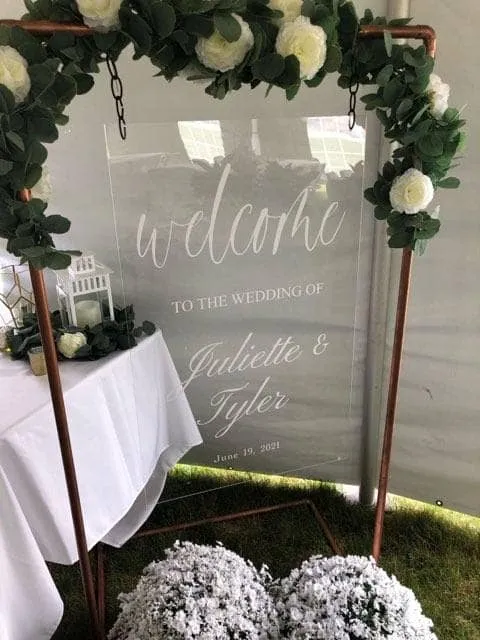 PERSONALIZATION: Copper pipe acrylic sign