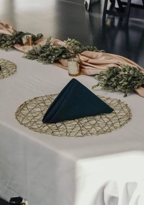 CHARGER/PLACEMAT: 175 Gold geometric placemats for one price