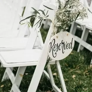 SIGN: reserved white black font