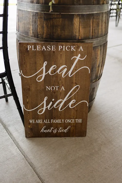 SIGN: Pick a seat not a side wood sign