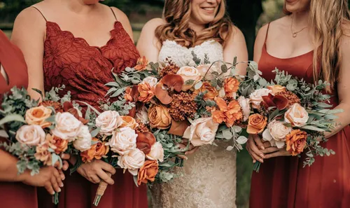 FLORALS: Bridal bouquet + bridesmaids + boutonnieres + cake flowers {boho collection only}