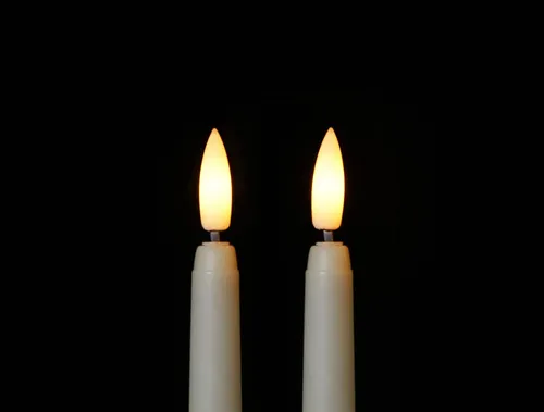 LED: TAPER 3D FLAMELESS candles (SET of 12) CHOOSE COLOR