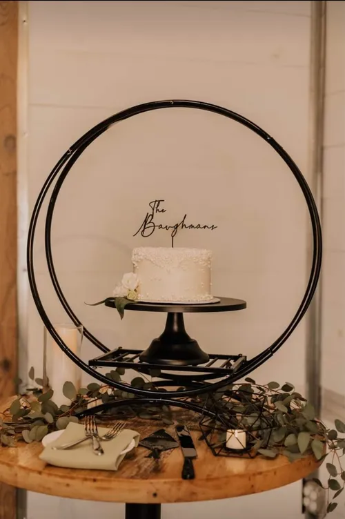 CAKE STAND: black hoop 23