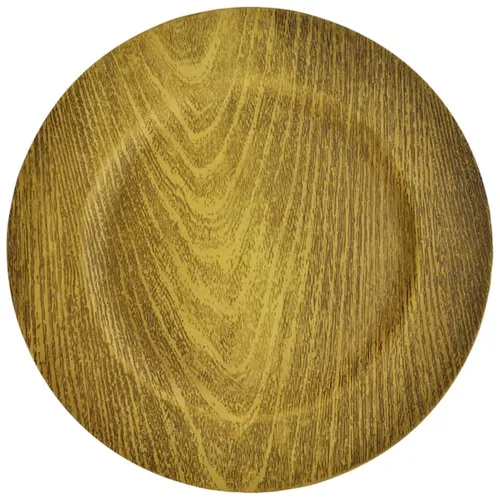 CHARGERS: Faux wood gold (max 200)