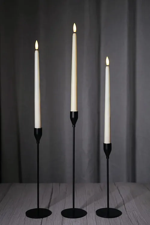 LED: TAPER 3D FLAMELESS candles (SET of 12) CHOOSE COLOR