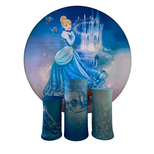 Themed backdrops with cylinder stand set  