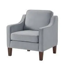 White Single seater couch with arm rest