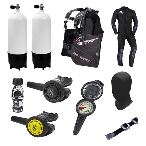 Two Cylinders - Hard Gear & Wetsuit Scuba Bundle (SELECT SIZES BELOW)