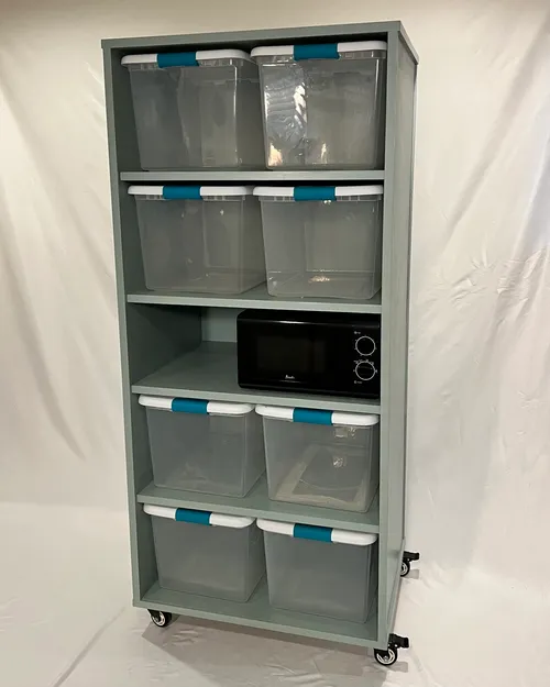 Tall Storage Cabinet w/ 8 Bins
