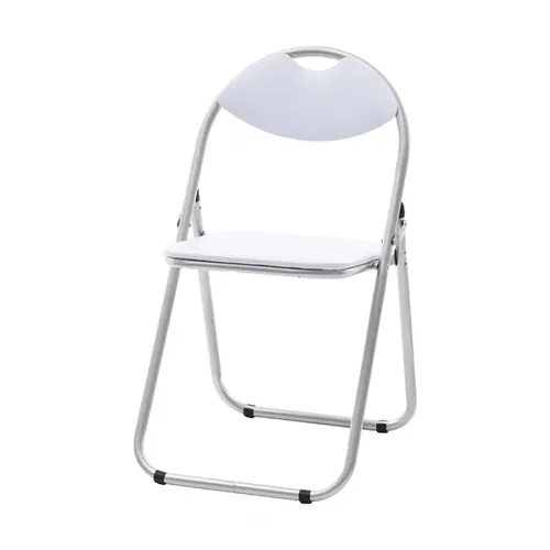 Padded Folding Chair - White