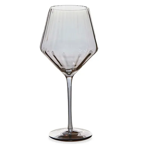 Smokey Iris Wine Glass