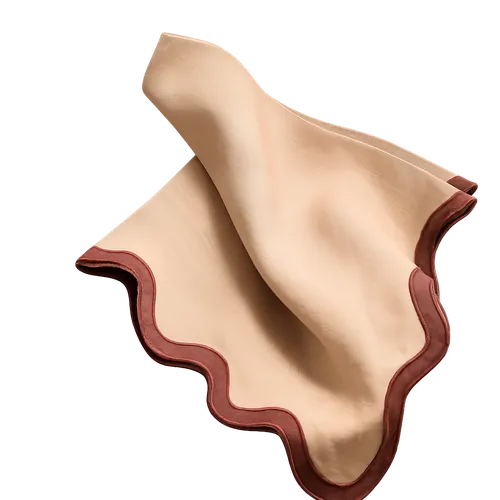 Scalloped Napkin Dessert Red