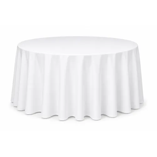 Nappe Ronde Polyester Blanche 132