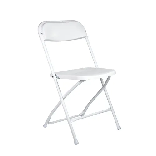 White folding chair