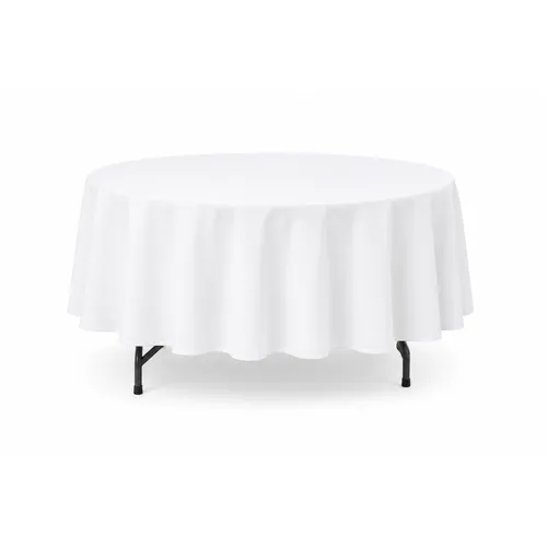 Nappe Ronde Polyester Blanche 120